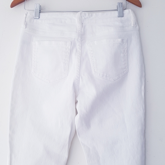 JOE FRESH White Slim Fit Raw Hem Denim Jeans - Picture 8 of 8